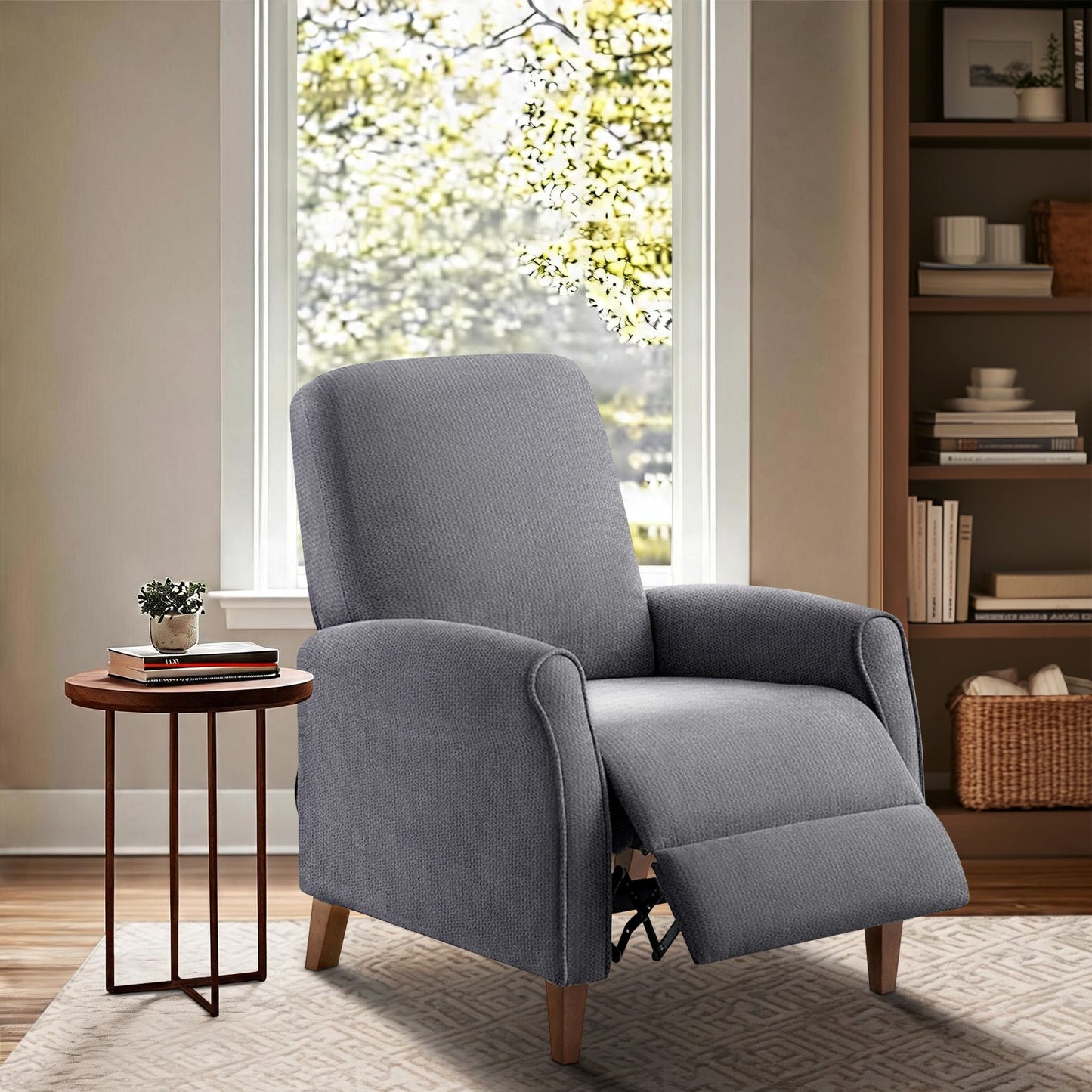 Marena Upholstered Manual Push Back Recliner