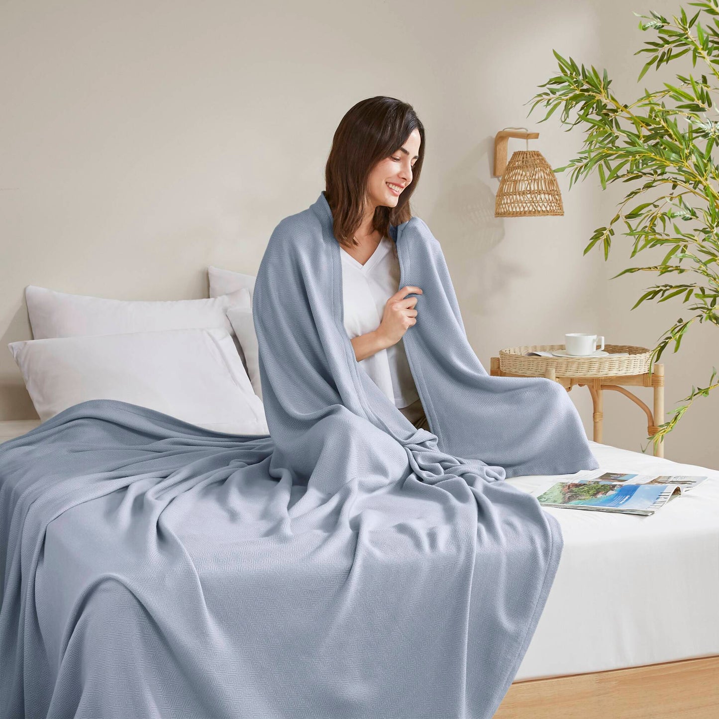 Bamboo Cooling Cotton Rayon from Bamboo Cotton Blanket