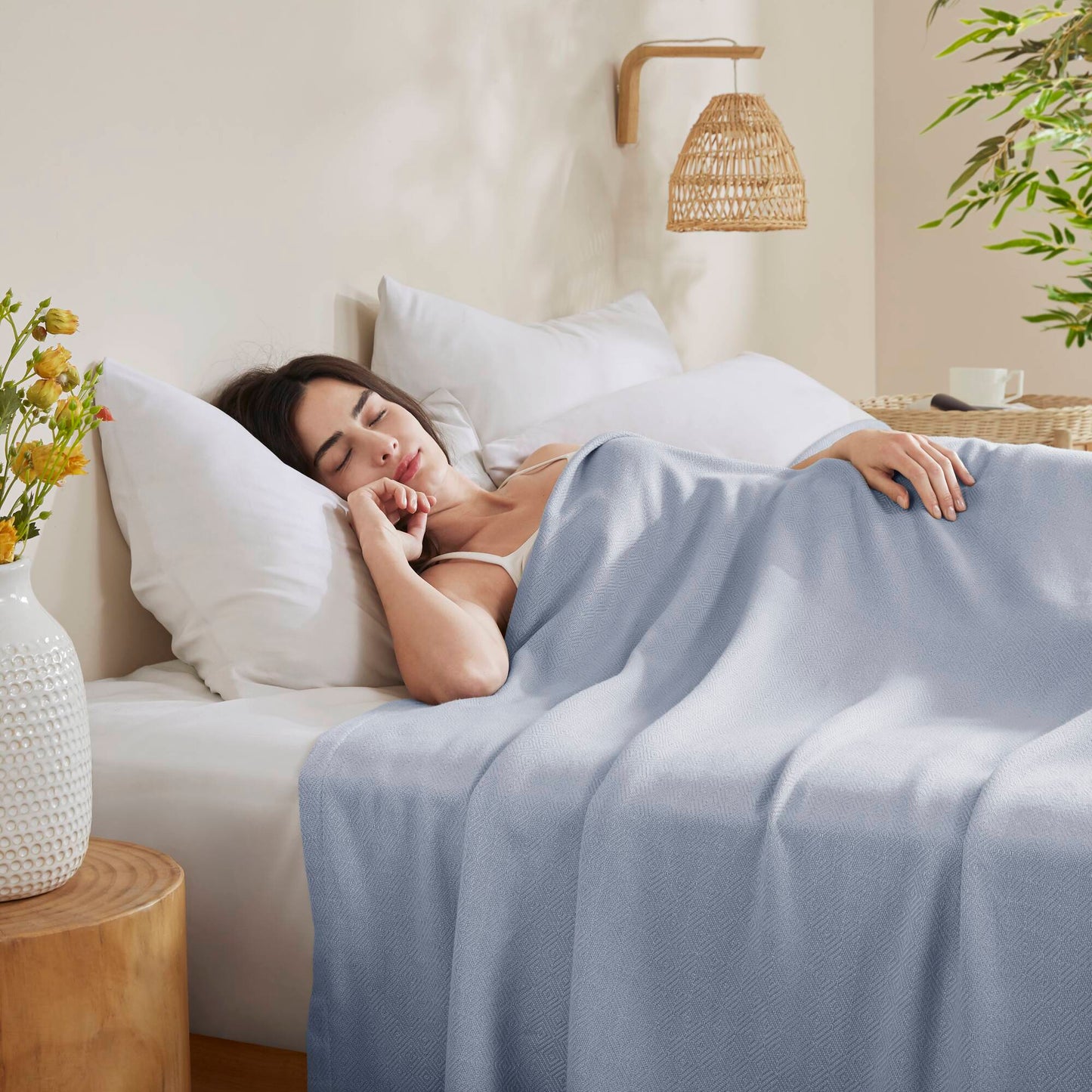 Bamboo Cooling Cotton Rayon from Bamboo Cotton Blanket