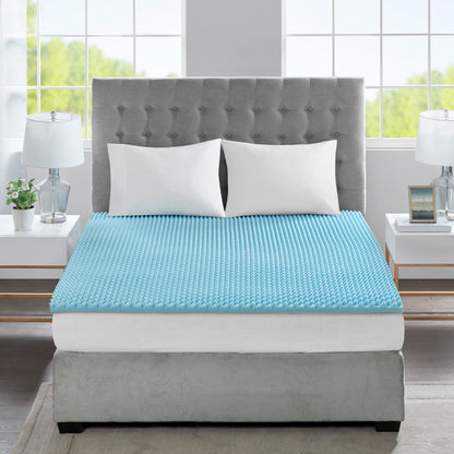 1.5" Gel Memory Foam All Season Reversible Hypoallergenic 1.5" Cooling Mattress Topper