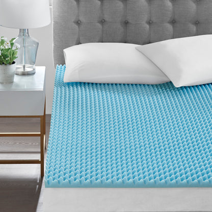 1.5" Gel Memory Foam All Season Reversible Hypoallergenic 1.5" Cooling Mattress Topper