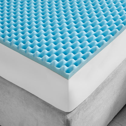 1.5" Gel Memory Foam All Season Reversible Hypoallergenic 1.5" Cooling Mattress Topper