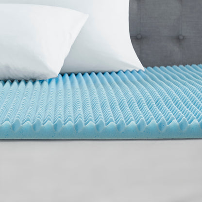 1.5" Gel Memory Foam All Season Reversible Hypoallergenic 1.5" Cooling Mattress Topper