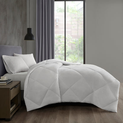Microfiber with HeiQ Smart Temp Oversized Down Alt Comforter with HeiQ Smart Temp Treatment