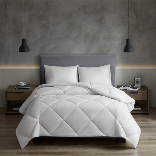 Microfiber with HeiQ Smart Temp Oversized Down Alt Comforter with HeiQ Smart Temp Treatment