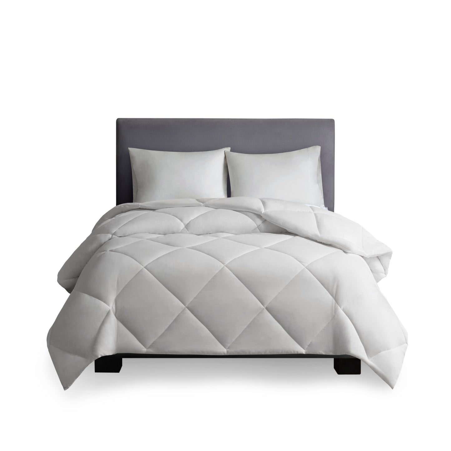Microfiber with HeiQ Smart Temp Oversized Down Alt Comforter with HeiQ Smart Temp Treatment
