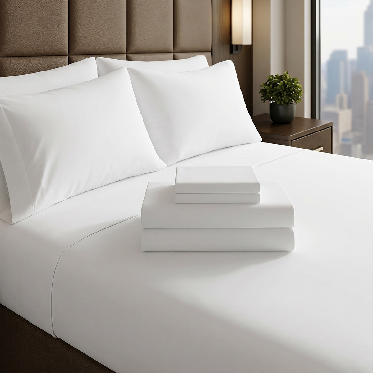 Hotel Collection Cotton Rich Antimicrobial 4-Piece Sheet Set