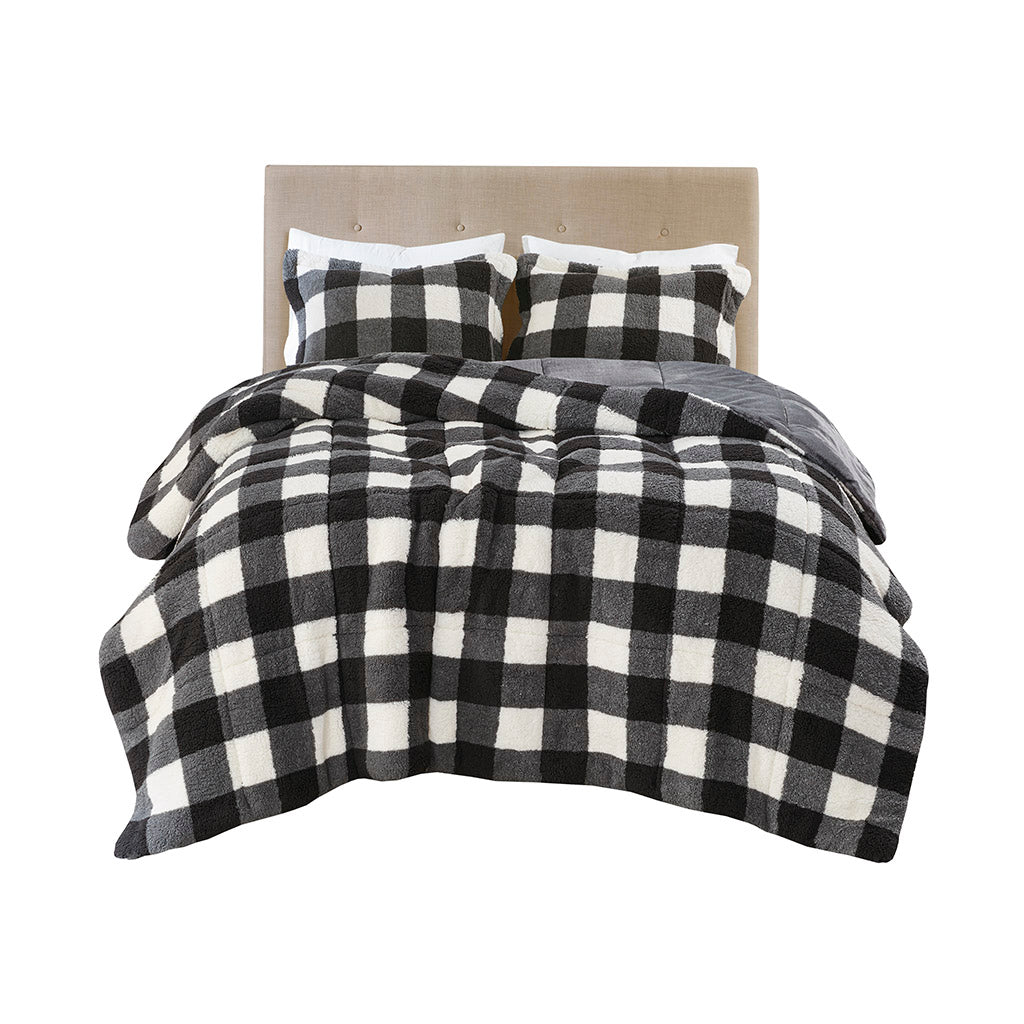Brooks Print Sherpa Down Alternative Comforter Set