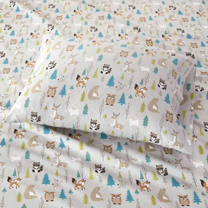 Cozy Cotton Flannel 100% Cotton Flannel Printed Sheet Set