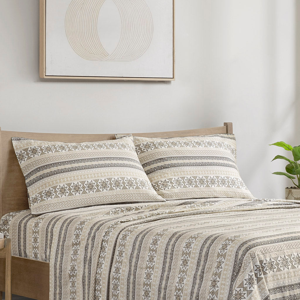 Cozy Cotton Flannel 100% Cotton Flannel Printed Sheet Set