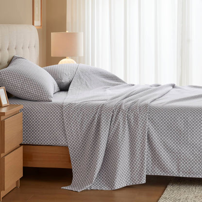 Cozy Cotton Flannel 100% Cotton Flannel Printed Sheet Set