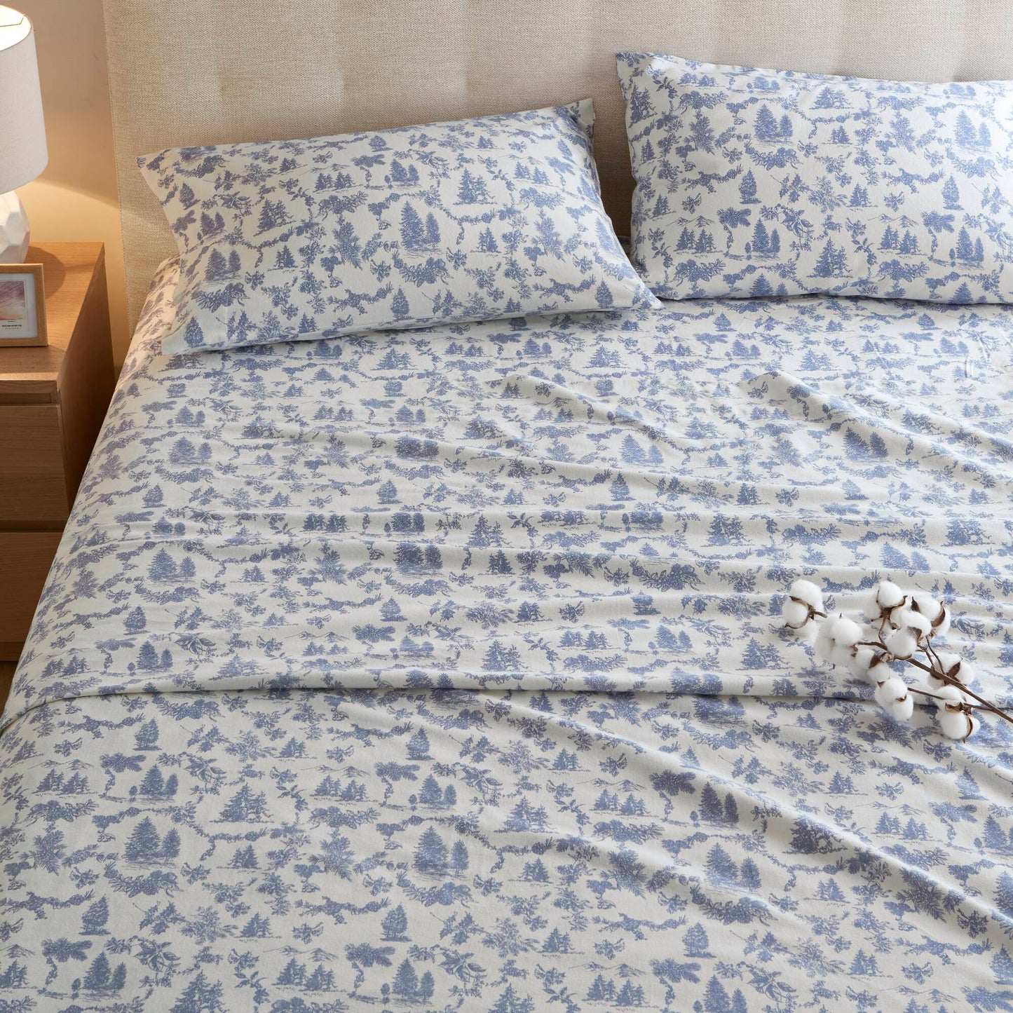 Cozy Cotton Flannel 100% Cotton Flannel Printed Sheet Set