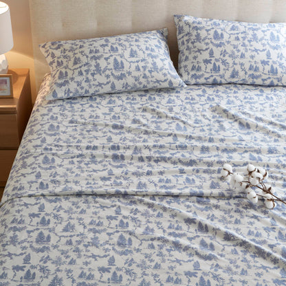 Cozy Cotton Flannel 100% Cotton Flannel Printed Sheet Set