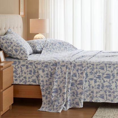 Cozy Cotton Flannel 100% Cotton Flannel Printed Sheet Set