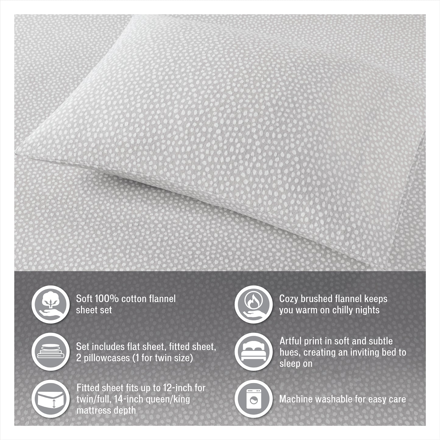 Cozy Cotton Flannel Printed Sheet Set