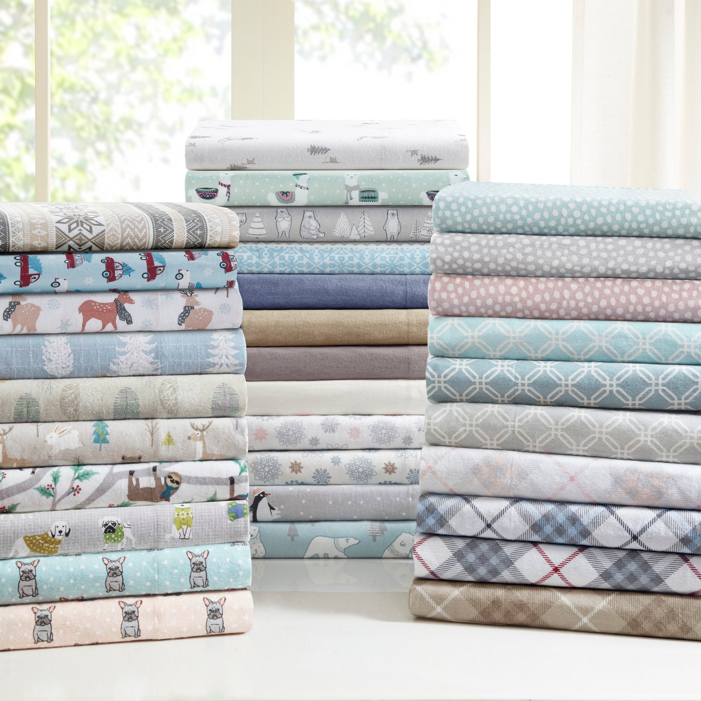 Cozy Cotton Flannel Printed Sheet Set