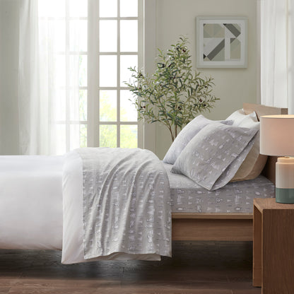 Cozy Cotton Flannel Printed Sheet Set