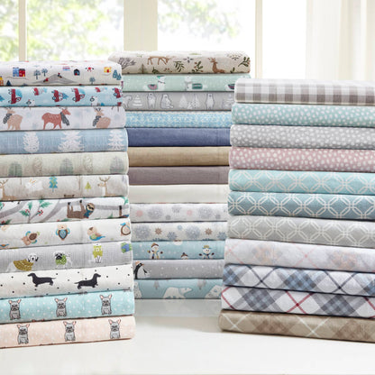 Cozy Cotton Flannel Printed Sheet Set