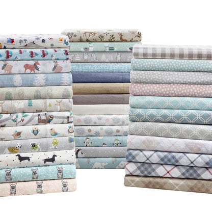 Cozy Cotton Flannel Printed Sheet Set