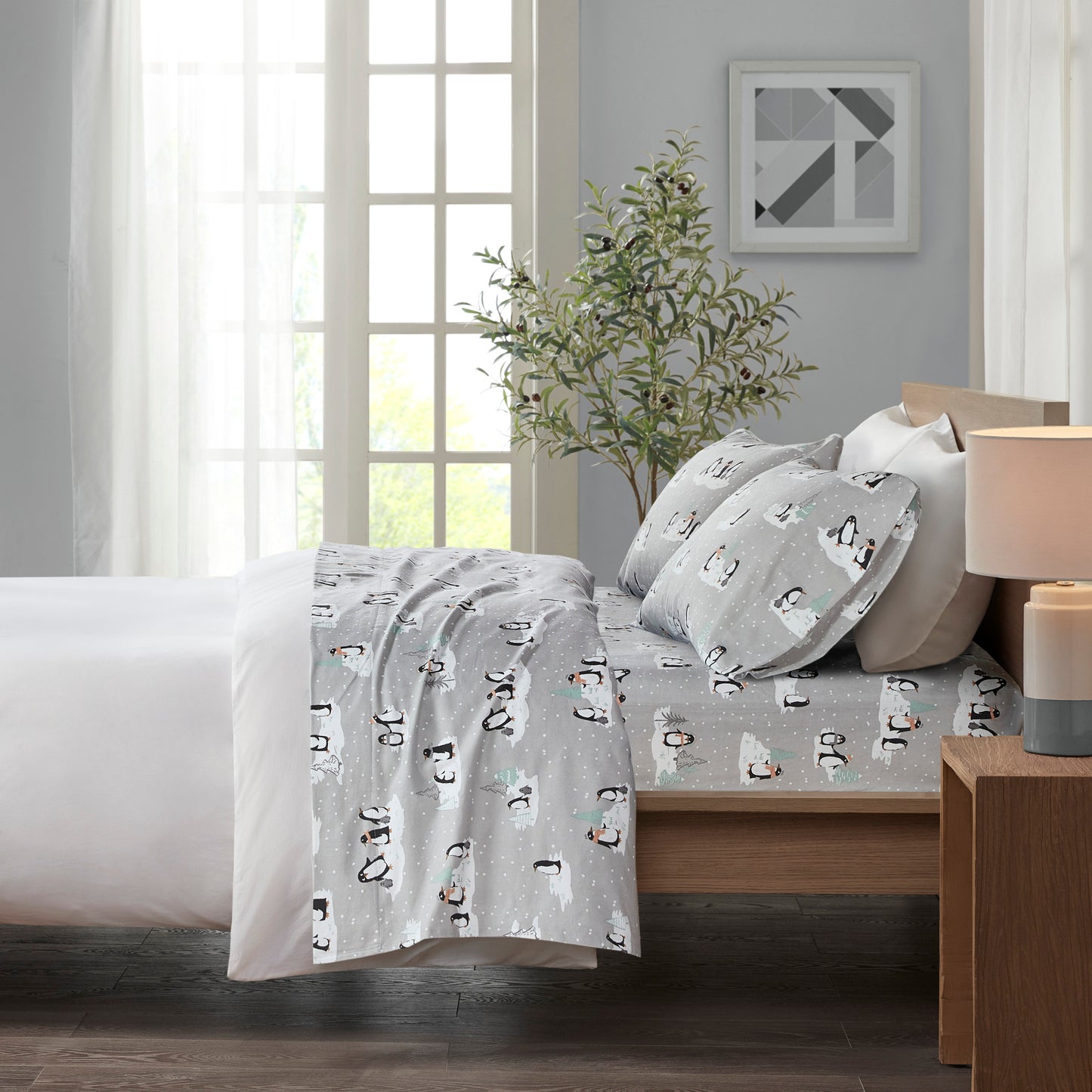Cozy Cotton Flannel Printed Sheet Set