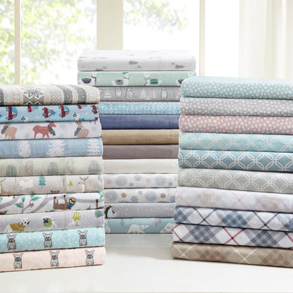 Cozy Cotton Flannel Printed Sheet Set