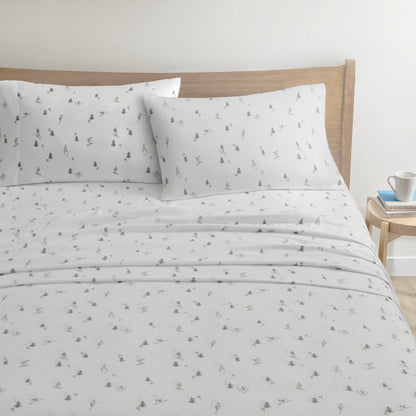 Cozy Cotton Flannel Printed Sheet Set