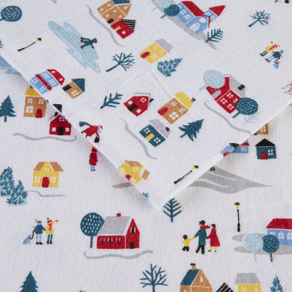 Cozy Cotton Flannel Printed Sheet Set