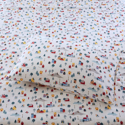 Cozy Cotton Flannel Printed Sheet Set