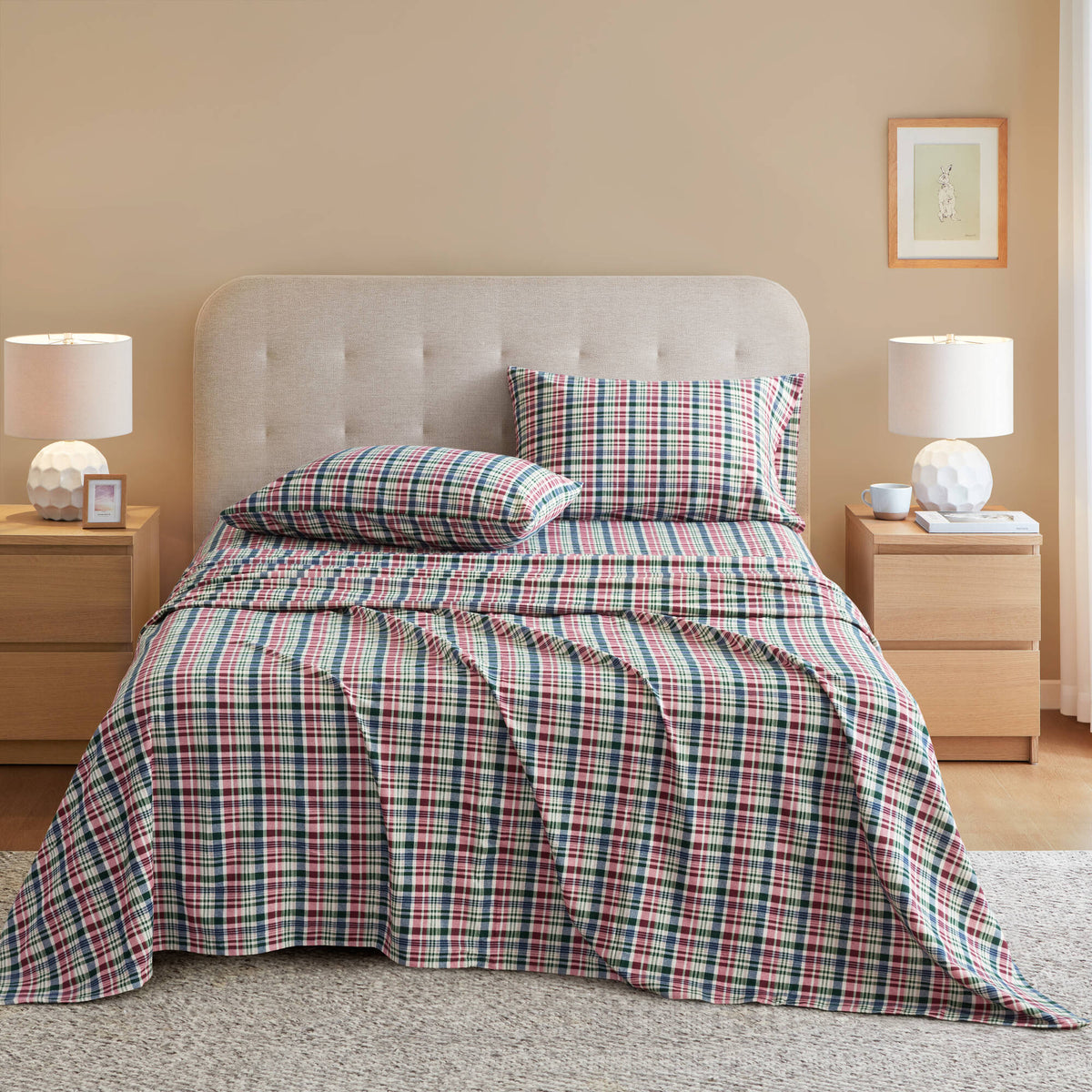 Cozy Cotton Flannel Printed Sheet Set