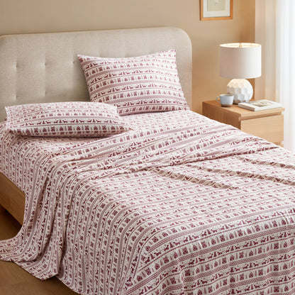 Cozy Cotton Flannel Printed Sheet Set