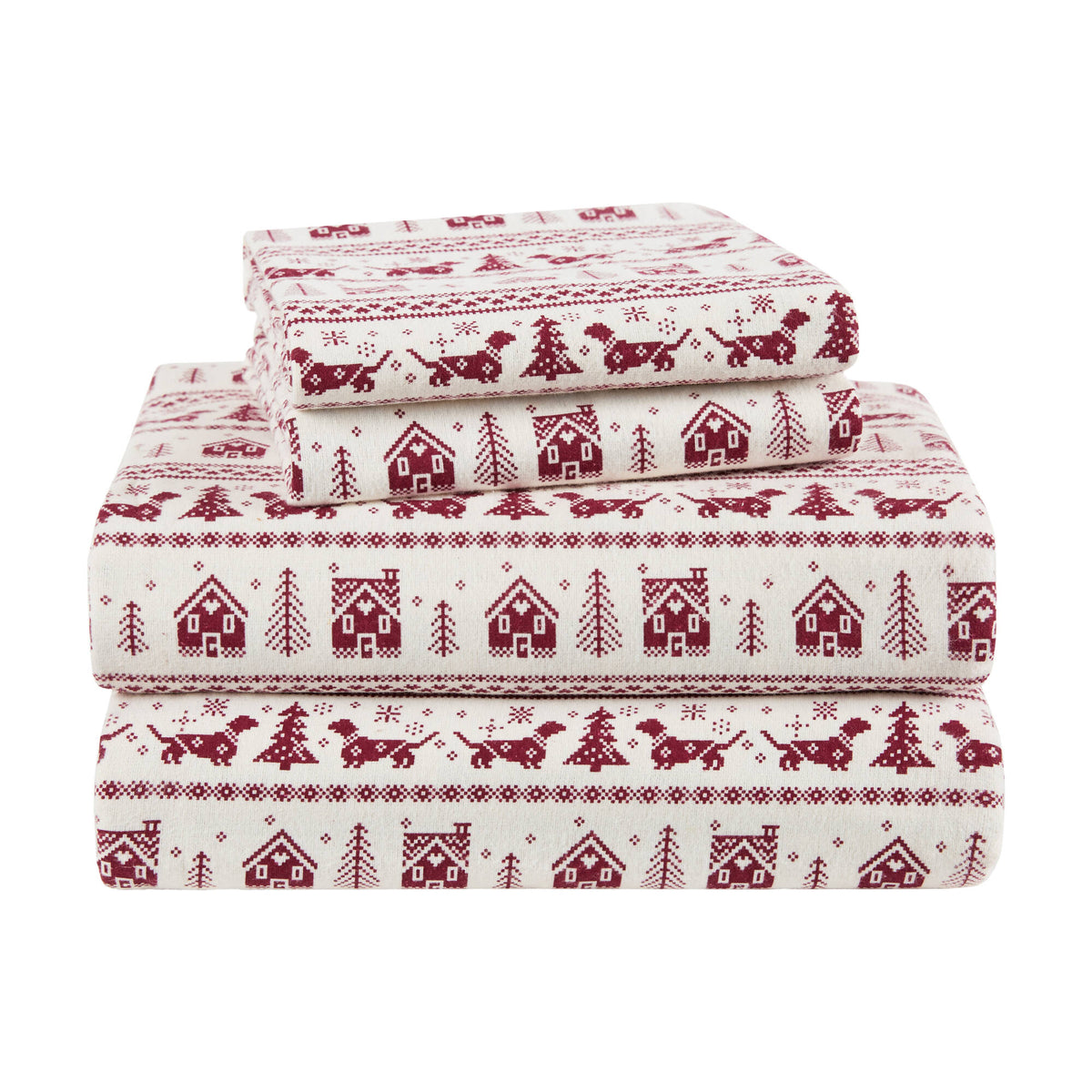Cozy Cotton Flannel Printed Sheet Set