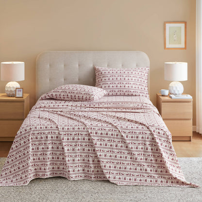 Cozy Cotton Flannel Printed Sheet Set