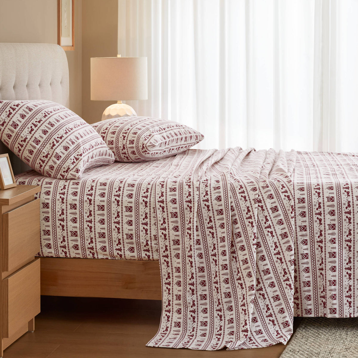 Cozy Cotton Flannel Printed Sheet Set