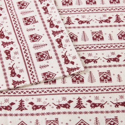 Cozy Cotton Flannel Printed Sheet Set