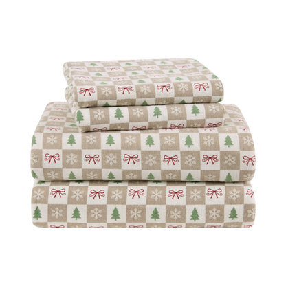 Cozy Cotton Flannel Printed Sheet Set