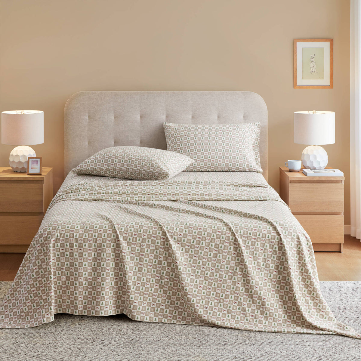 Cozy Cotton Flannel Printed Sheet Set
