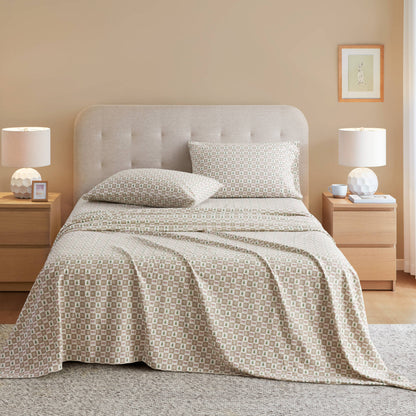 Cozy Cotton Flannel Printed Sheet Set