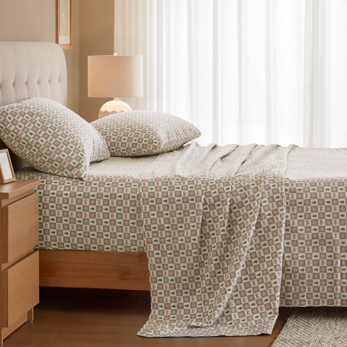 Cozy Cotton Flannel Printed Sheet Set