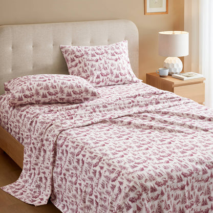 Cozy Cotton Flannel Printed Sheet Set