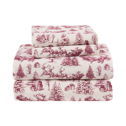 Cozy Cotton Flannel Printed Sheet Set