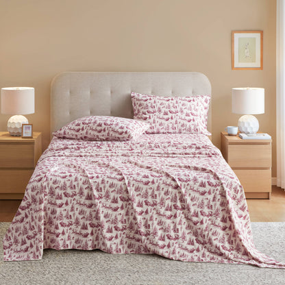 Cozy Cotton Flannel Printed Sheet Set