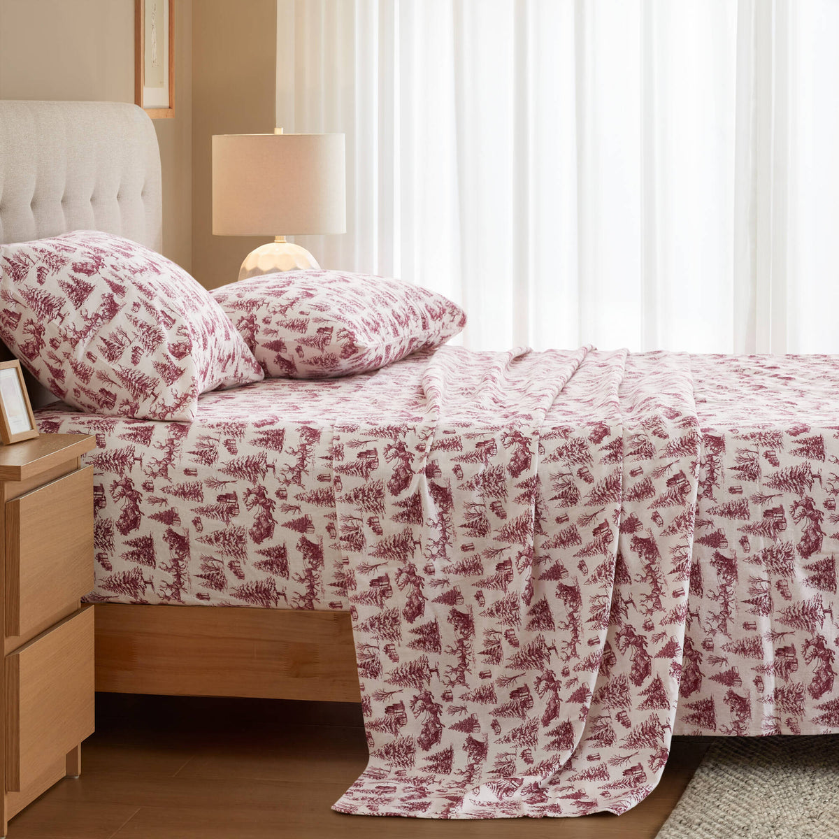 Cozy Cotton Flannel Printed Sheet Set