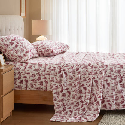 Cozy Cotton Flannel Printed Sheet Set