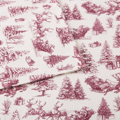 Cozy Cotton Flannel Printed Sheet Set