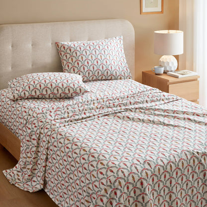 Cozy Cotton Flannel Printed Sheet Set