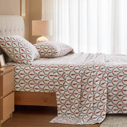 Cozy Cotton Flannel Printed Sheet Set