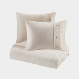 Dover 3 Piece Organic Cotton Oversized Duvet Cover Set