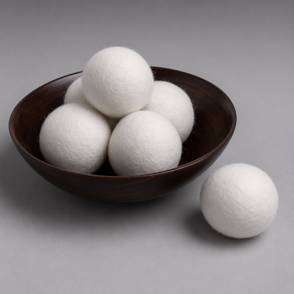 Reusable Wool Dryer Balls, XL 6-Pack – Natural Fabric Softener