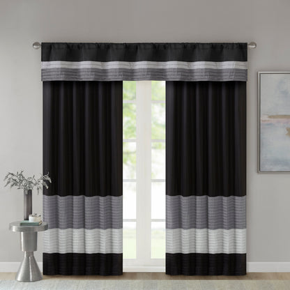 Madison Park Polyoni Pintuck Window Valance