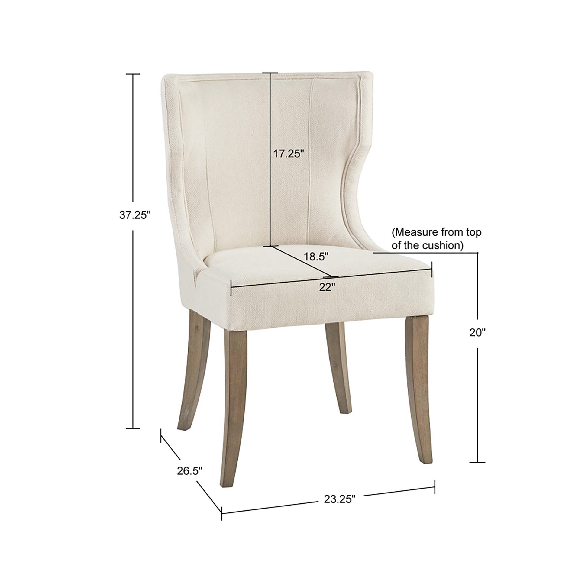 Madison Park Upholstered Wingback Dining Chair